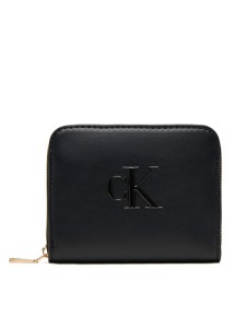 Calvin Klein Portfel Raised Ck Medium Zip LV04F1026G Czarny