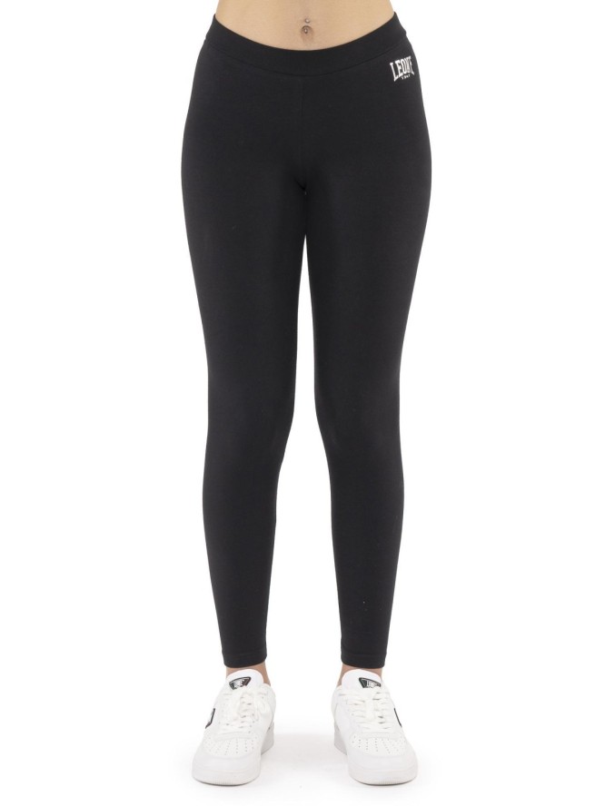 Legginsy damskie z elastycznej bawełny, małe logo Leone 1947 Never Without