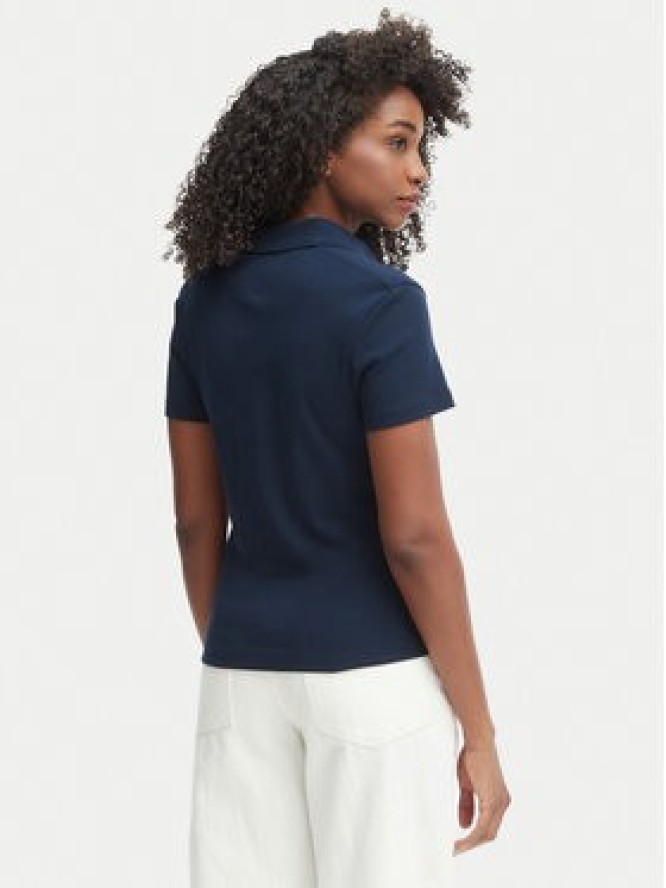 Tommy Hilfiger Polo WW0WW49252 Granatowy Slim Fit