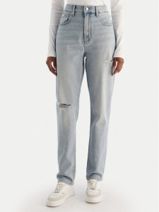 Calvin Klein Jeans Jeansy New Mom Jean Bowery Destroyed LV047D722G Niebieski Mom Fit