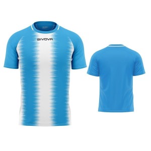Koszulka sportowa Givova Stripe Sky-biało-niebieska