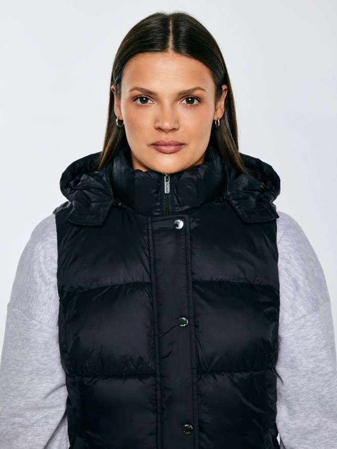 Kamizelka damska pikowana czarna Pixana 906