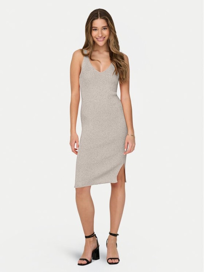 ONLY Sukienka letnia Lina 15286410 Beżowy Slim Fit