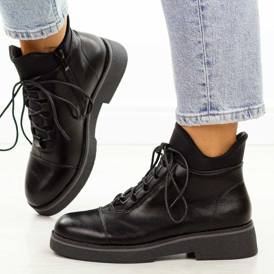 Czarne botki damskie Jezzi 2435-4