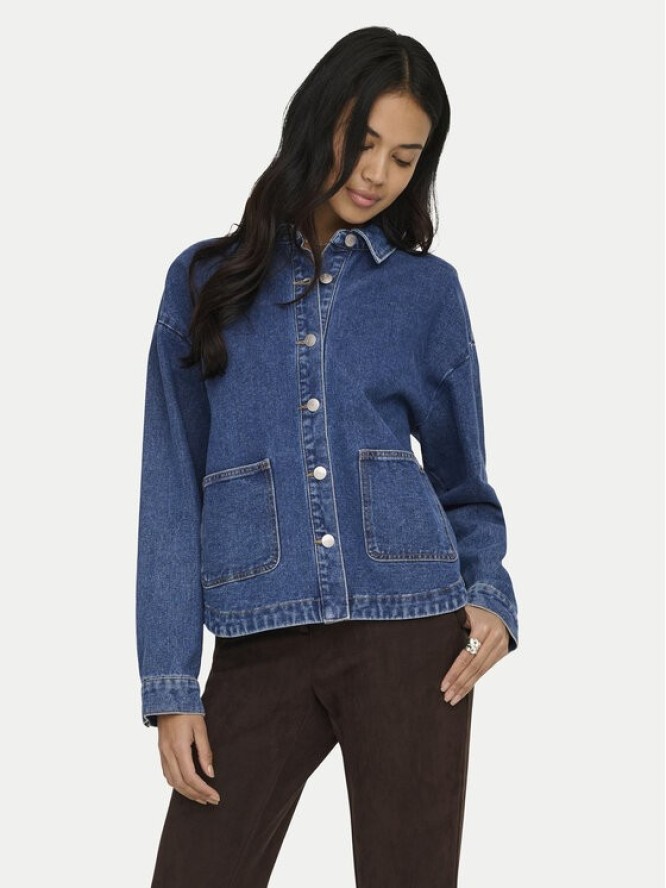 ONLY Kurtka jeansowa Lara 15372651 Granatowy Regular Fit