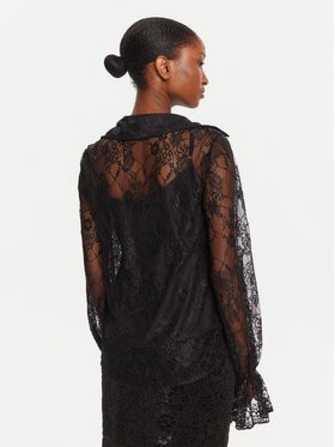 KAOS Koszula Camicie RI1TZ004 0001 Czarny Regular Fit