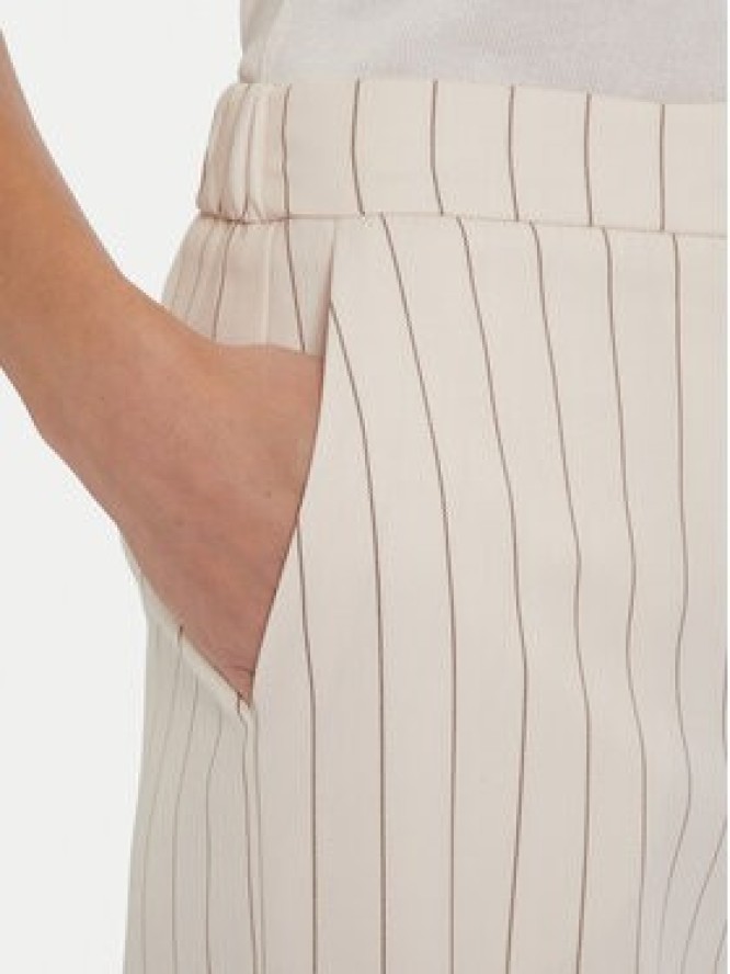 Maryley Spodnie materiałowe 25IB598/M17/35PA Écru Regular Fit