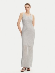 PINKO Sukienka dzianinowa Nelson 105146 A2LO Szary Regular Fit