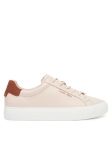 Calvin Klein Sneakersy Vulc Lace Up Lth W/Sue Bt HW0HW02571 Beżowy