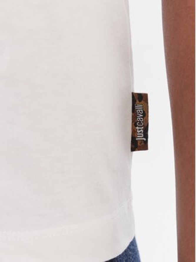 Just Cavalli T-Shirt 80PAHT28 CJ500 Biały Regular Fit