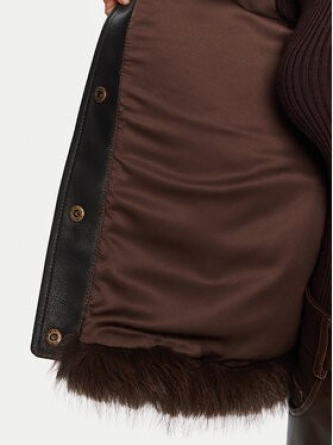 TWINSET Kurtka z imitacji skóry 252TP2420 Brązowy Regular Fit