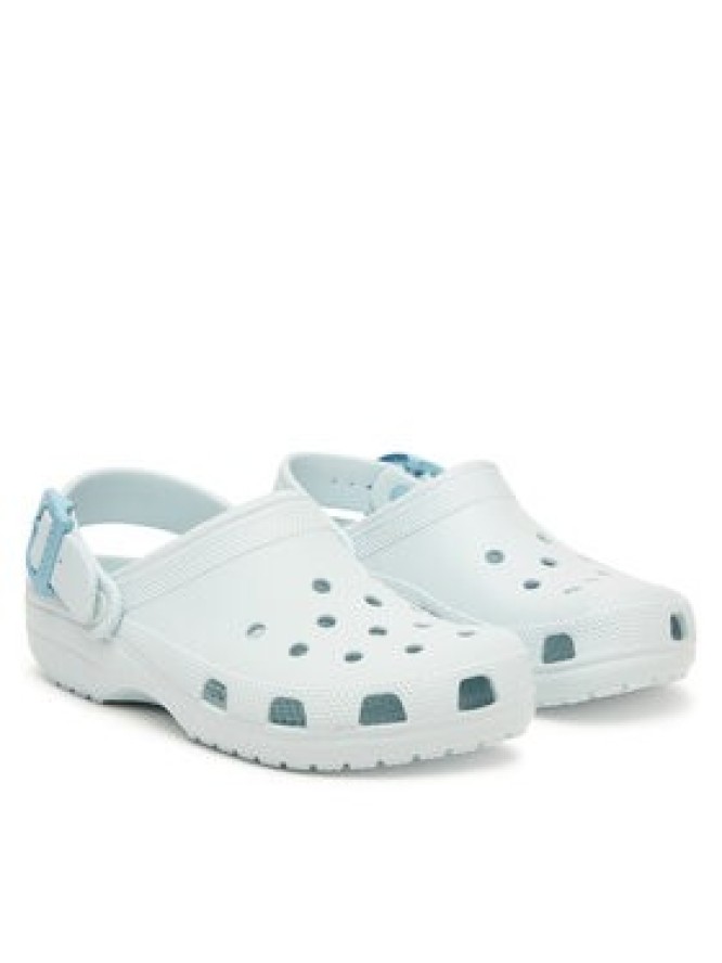 Crocs Klapki Classic Enamel Buckle Clog 213347 Niebieski jasny