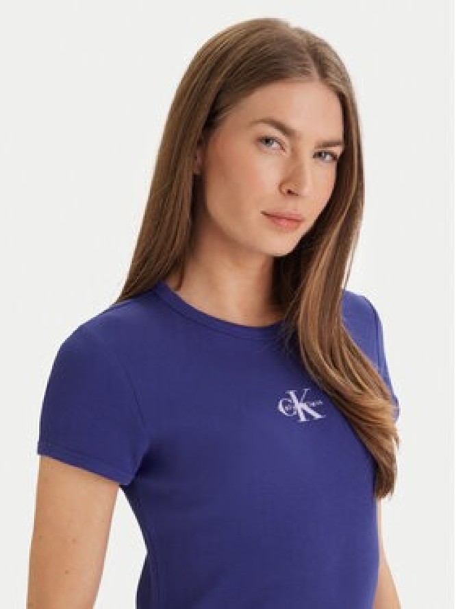 Calvin Klein Jeans Sukienka codzienna Monologo Baby LV047F241G Fioletowy Slim Fit