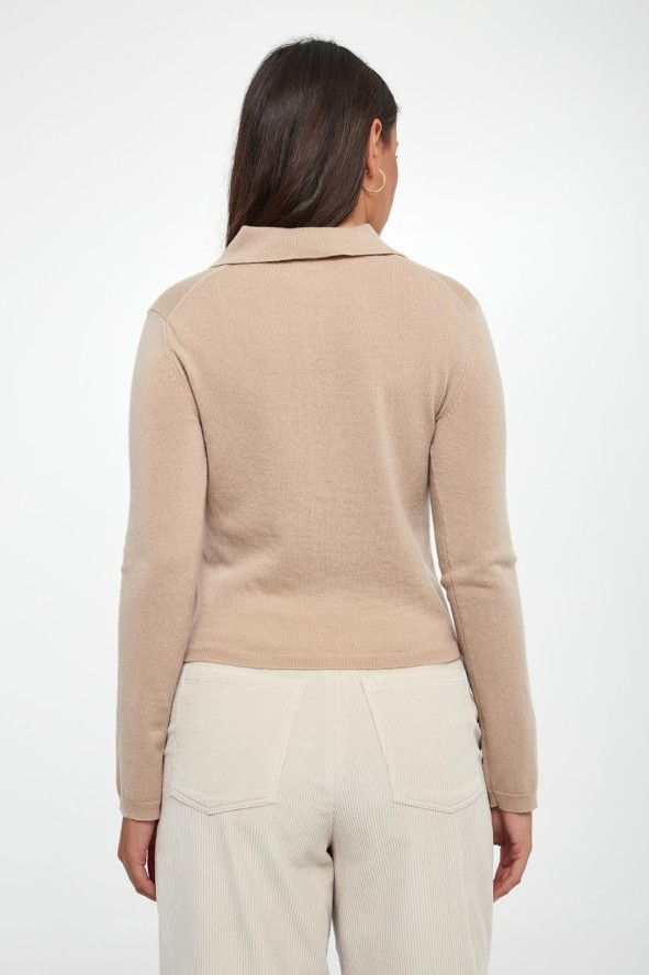 Sweter damski dziewicza wełna z kaszmirem Moxa MM