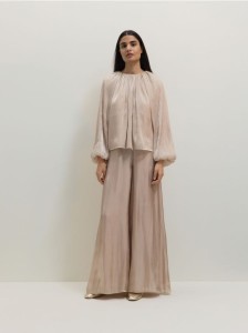 Spodnie palazzo - pastelowy róż