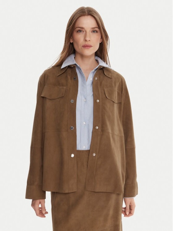 MAX&Co. Kurtka skórzana Stallo 2526446011200 Brązowy Loose Fit