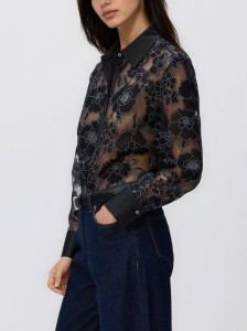 Koszula z wiskozą - czarny