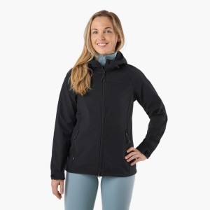 Kurtka Softshell Wędrówki Kobieta Stryn Wodoodporny