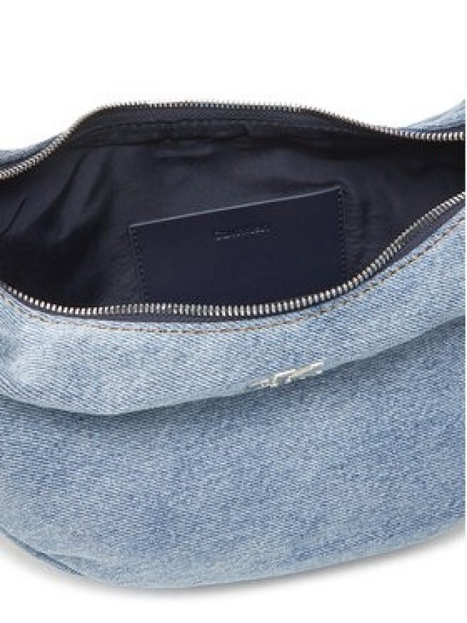Calvin Klein Torebka Denim Soft Crescent Sm LV04F3207G Niebieski