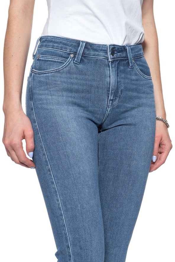 SPODNIE DAMSKIE LEE ELLY CROPPED RAW HEM BODY OPTIX L32RQYYF 112107698