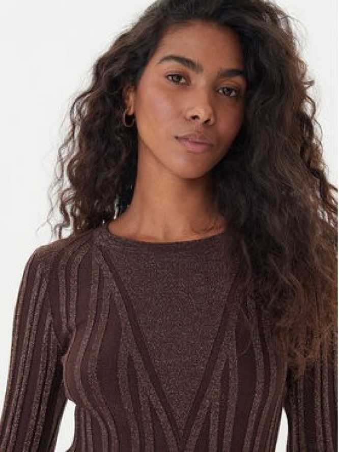 Fracomina Sweter FJ25WT7013K463Q7 Brązowy Slim Fit