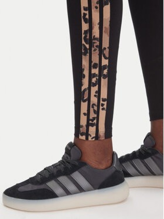 adidas Legginsy Animal Print 3-Stripes JM1864 Czarny Slim Fit