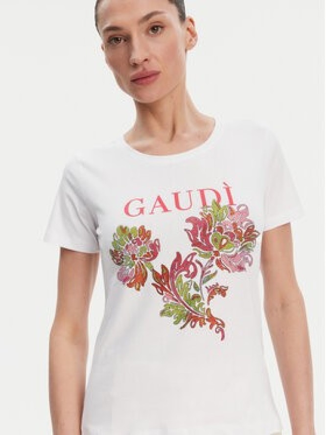 Gaudi T-Shirt 511BD64036 Biały Regular Fit