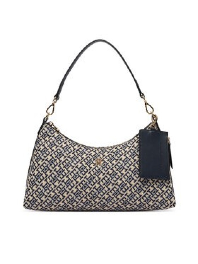 Tommy Hilfiger Torebka Th Icon Shoulder Bag Jacquard AW0AW18907 Granatowy