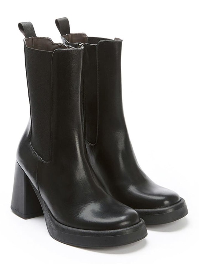 Frank Daniel Skórzane botki w kolorze czarnym rozmiar: 39