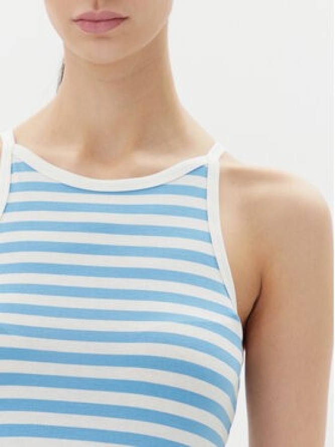 Pieces Top Jane 17155477 Niebieski Slim Fit