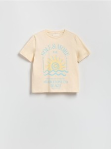 T-shirt z nadrukiem - złamana biel