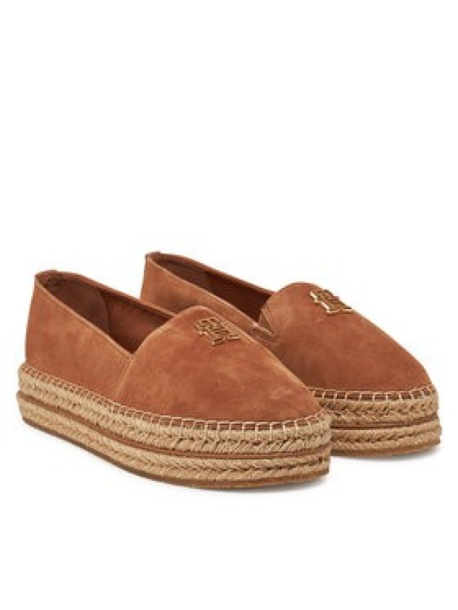 Tommy Hilfiger Espadryle Suede Platform Espadrille FW0FW08586 Brązowy