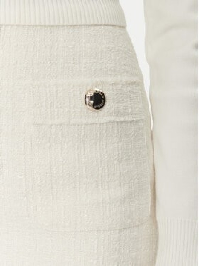 Morgan Spódnica mini 251-JABI Écru Slim Fit