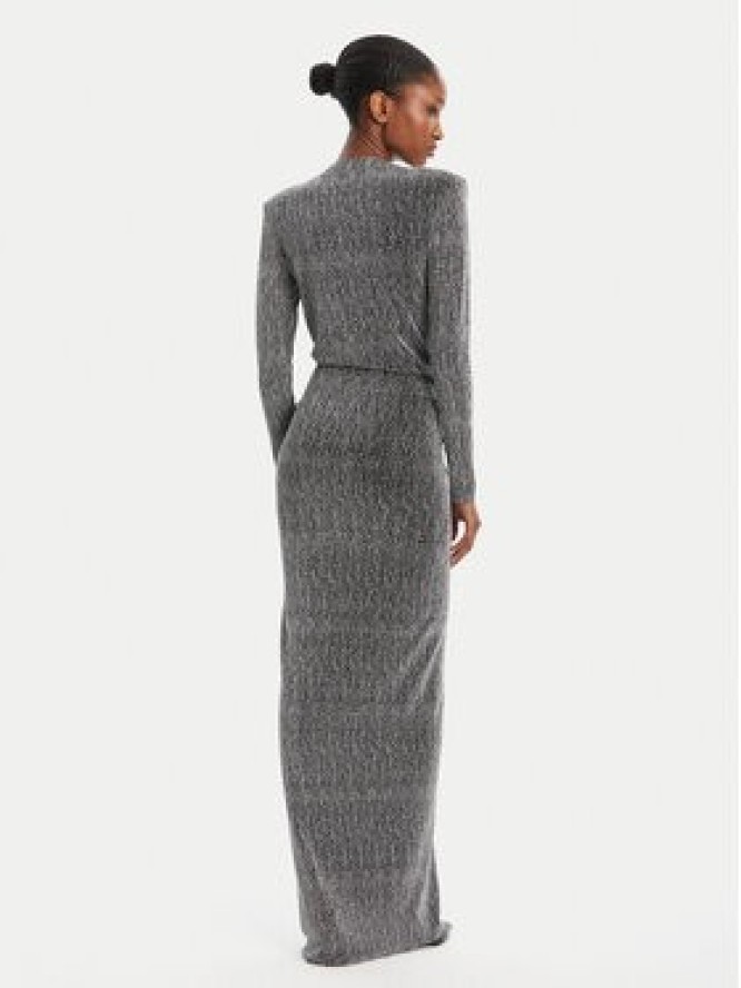 Simona Corsellini Sukienka wieczorowa A25CEAB10201 Srebrny Slim Fit
