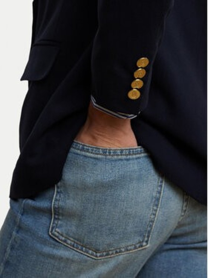 LAUREN RALPH LAUREN Marynarka 200911071001 Granatowy Straight Fit