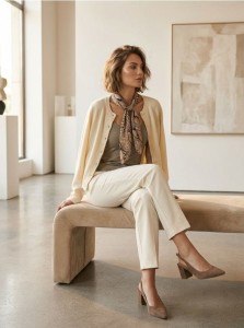 Klasyczny top - beżowy