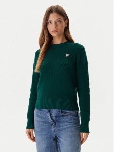 Guess Jeans Sweter W4BR08 Z3HM1 Zielony Regular Fit