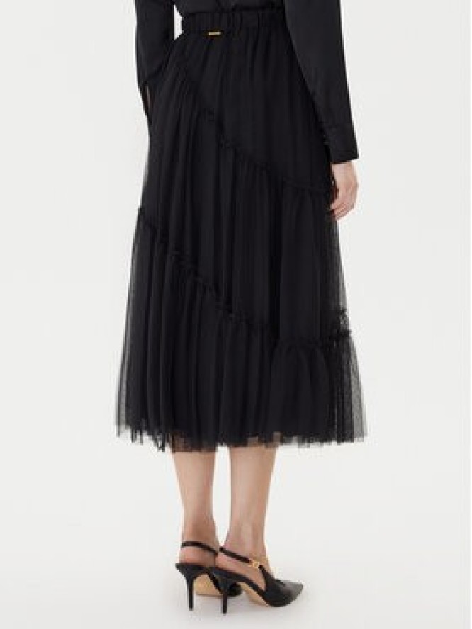 TWINSET Spódnica tiulowa 252LI2RAA Czarny Regular Fit