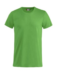 clique Basic-T Junior T‑shirt bawełniana z prążkowanym kołnierzem 1x1 – apple