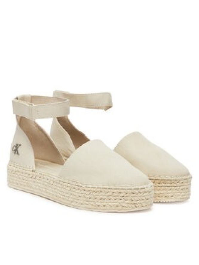 Calvin Klein Jeans Espadryle Flatform Espadrille Sling Mg YW0YW01735 Beżowy