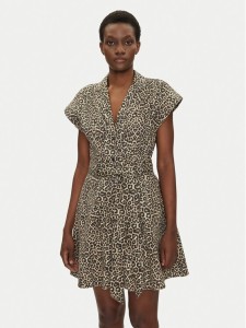 Morgan Sukienka koszulowa 251-REVAM Brązowy Regular Fit