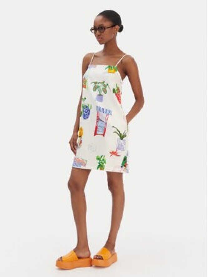 Seafolly Sukienka letnia La Boca 55652-DR Écru Regular Fit