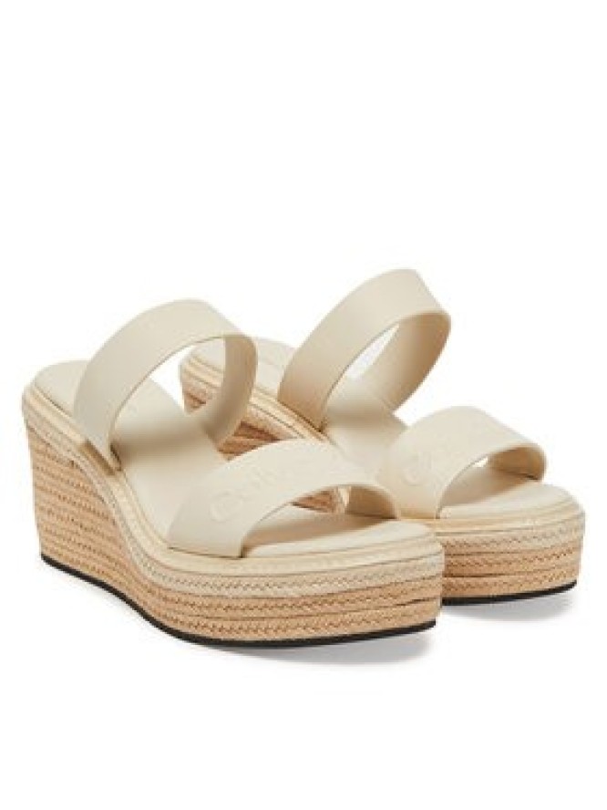 Calvin Klein Espadryle Wedge Sandal 50 - He HW0HW02375 Écru