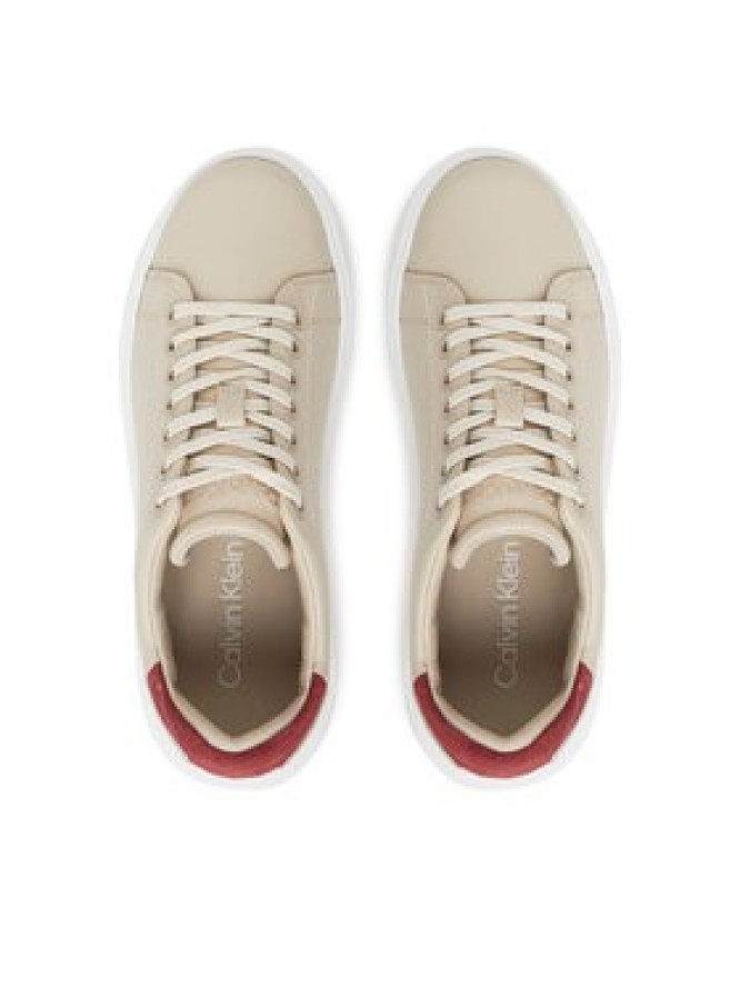 Calvin Klein Sneakersy Cupsole Lace Up - Suede Bt HW0HW02404 Beżowy