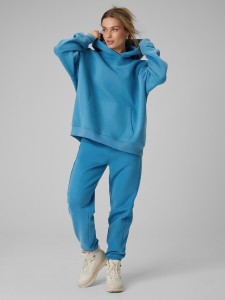 4F Spodnie dresowe joggery damskie - niebieskie XL