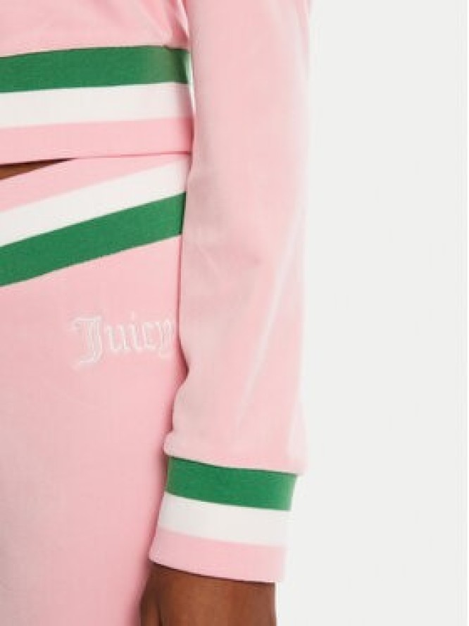 Juicy Couture Bluza Velour Crop JCWAS225351 Różowy Regular Fit