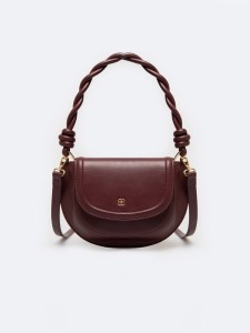 Torebka damska do ręki z dodatkowym paskiem bordowa Francisa 604