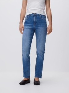 Jeansy slim straight - niebieski