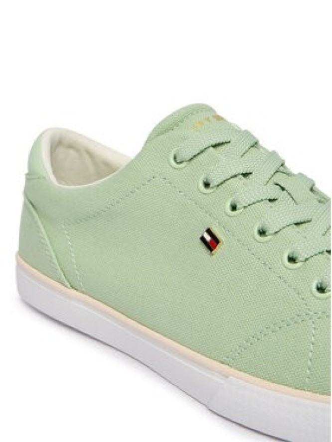 Tommy Hilfiger Tenisówki Th Low Profile Vulc Canvas FW0FW09102 Zielony