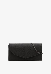 Czarna Brokatowa Torebka Kopertówka na Ramię Brocetta